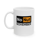 Funny Coffee Mug: No Nut November - PH Style Ceramic Mug, Gift for Humor Lovers LTN