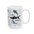 Shark Ceramic Mug, Marine Biologist Mug Gift, Shark Week Mug, Shark Biologist Gift, Great White Shark Mug, Shark Lover Gift LTN