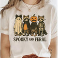 Spooky And Feral Raccoon NVA, Halloween Raccoon Shirt, Cute Raccoon Ghost tshirt, Feral Girl Shirt Design, Halloween Shirt