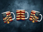 Labor Day Patriotic Mug – 11 oz and 15 oz Sublimation Design with Wrench & Flag LTN