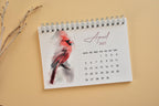 2027 Bird Desk Calendar, Watercolor Birds, Small Standing Flip Calendar, Bird Lover Gift