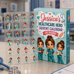 Personalized Healthcare Hero Advent Calendar HG: Custom Photo Nurse Blind Box 24 Charms