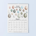 2027 British Nature Wall Calendar – Illustrated Nature charts, Monthly Planner (A4)