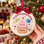The Year of Squishy Hunting Ornament, Personalized Embroidered Christmas Hoop, Custom Name 2026 Keepsake, Cute Holiday Decor