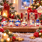 Dumpling Christmas Advent Calendar HG, 24 Acrylic Ornament Charms, Cute Dumpling Christmas Countdown, Holiday Xmas Gift for Kids